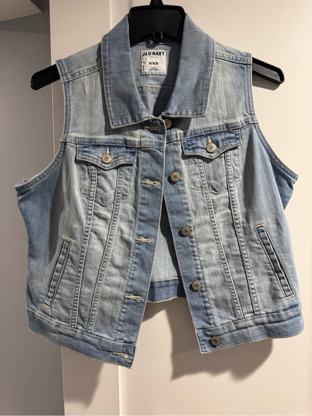 Old Navy Light Wash Denim Vest